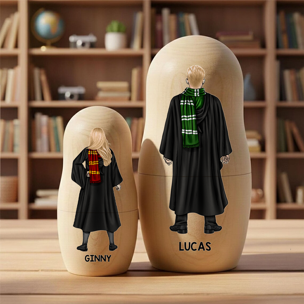 Fantasy School Family Nesting Dolls - Personalized Gifts For Family Wooden Nesting Dolls 05QHHU090426TM