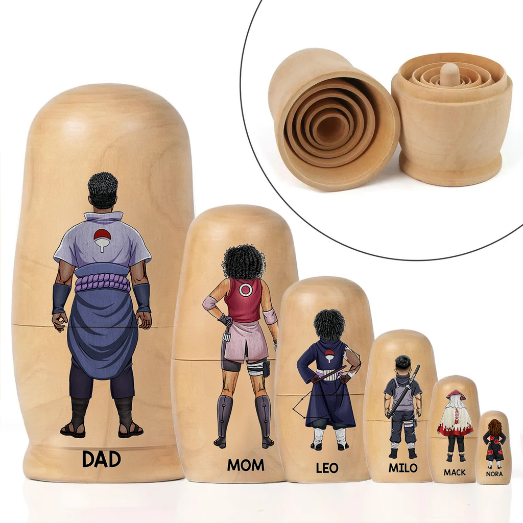 Legendary Clan Family Wooden Nesting Dolls - Personalized Gifts For Mother's Day 03qhhu090426