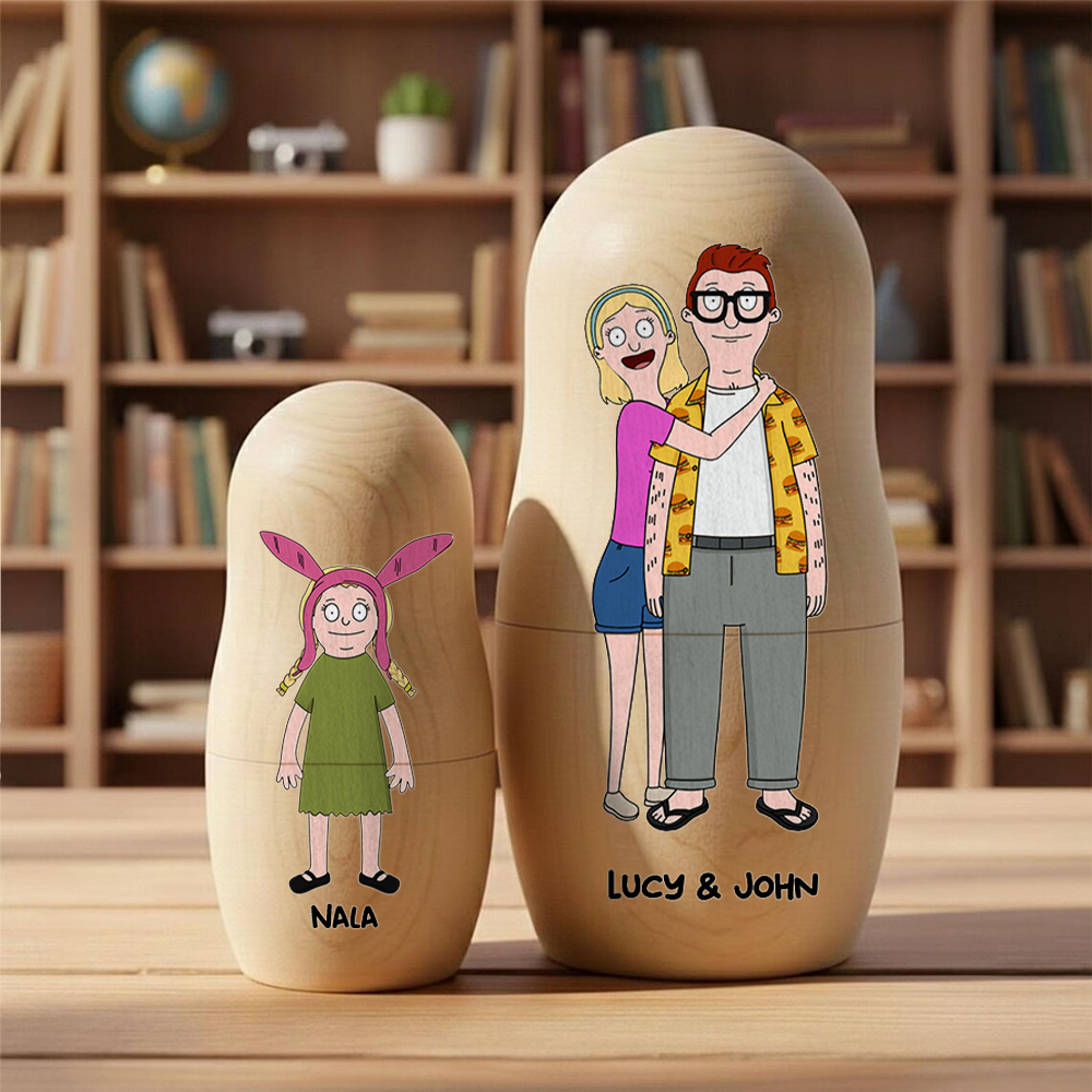 Quirky Family Wooden Nesting Dolls - Personalized Mother's Day Gifts 04qhhu090426