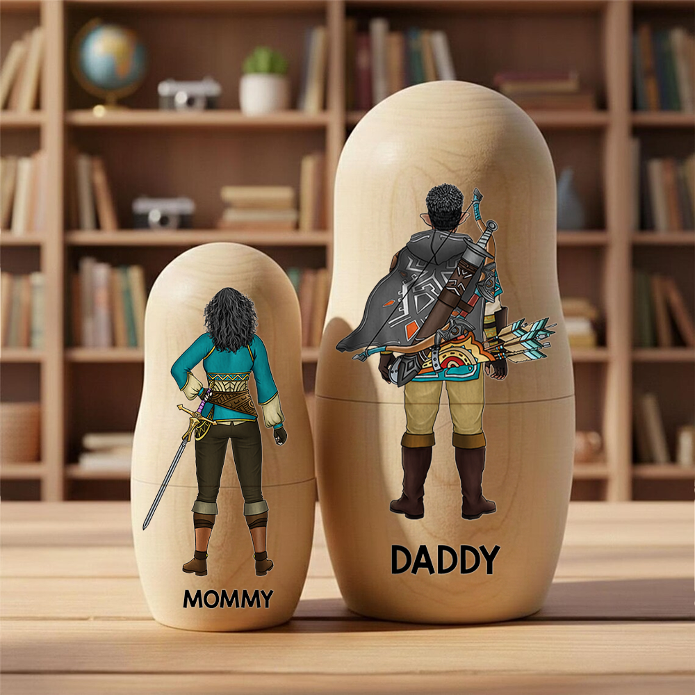 Adventure Family Nesting Dolls - Personalized Gifts For Family Wooden Nesting Dolls 02QHHU090426HG