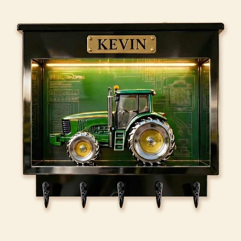 Tractor Acrylic Key Hanger - Personalized Gifts For Tractor Lover Key Hanger 051TGMG130126