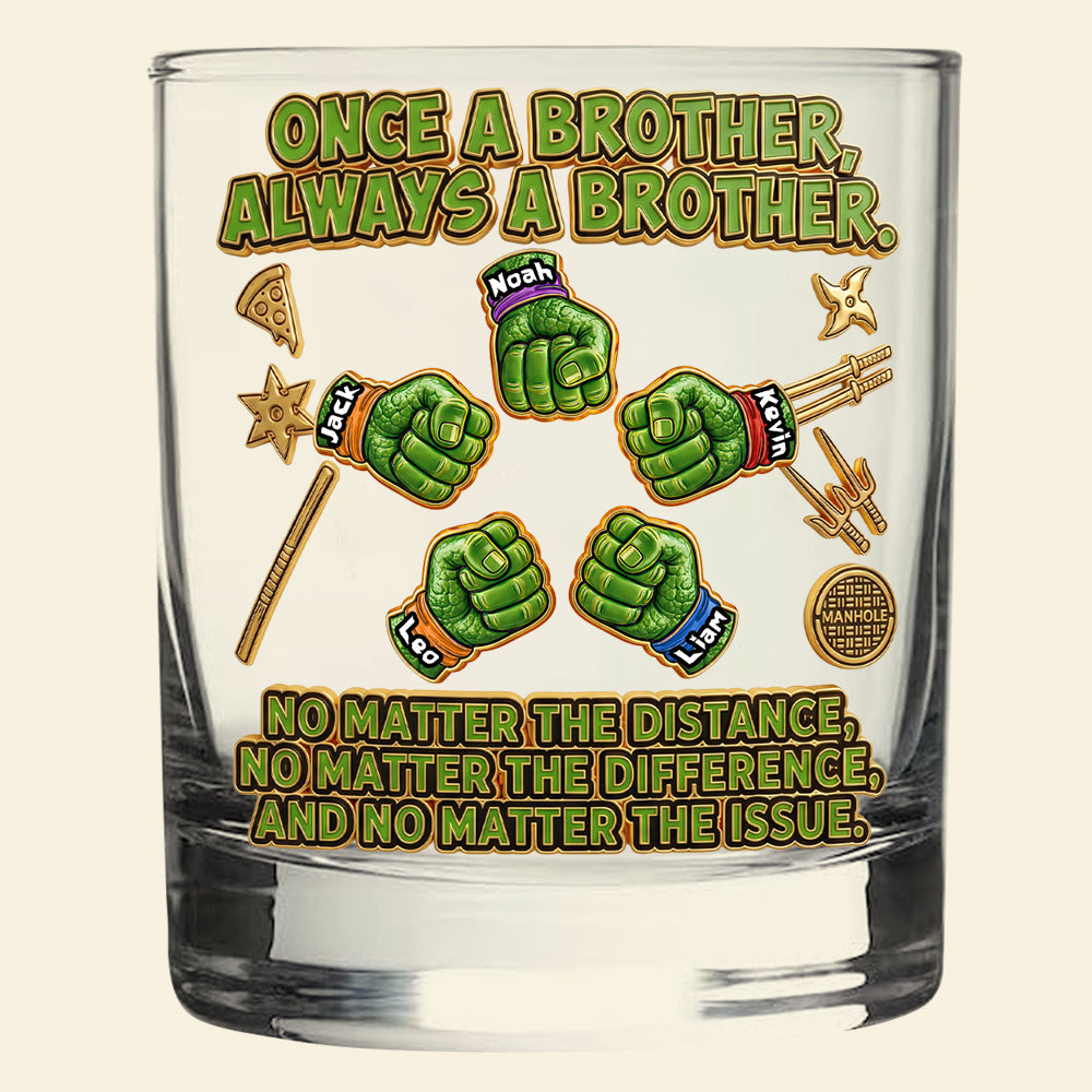 Unbreakable Brotherhood Round Glass - Personalized Gifts For Brothers 02NATA040626