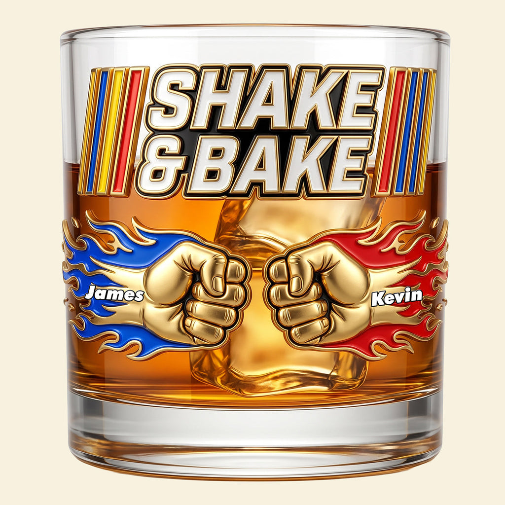 Fist Bump Round Glass - Personalized Brotherhood Keepsake Gifts 01NATA090626