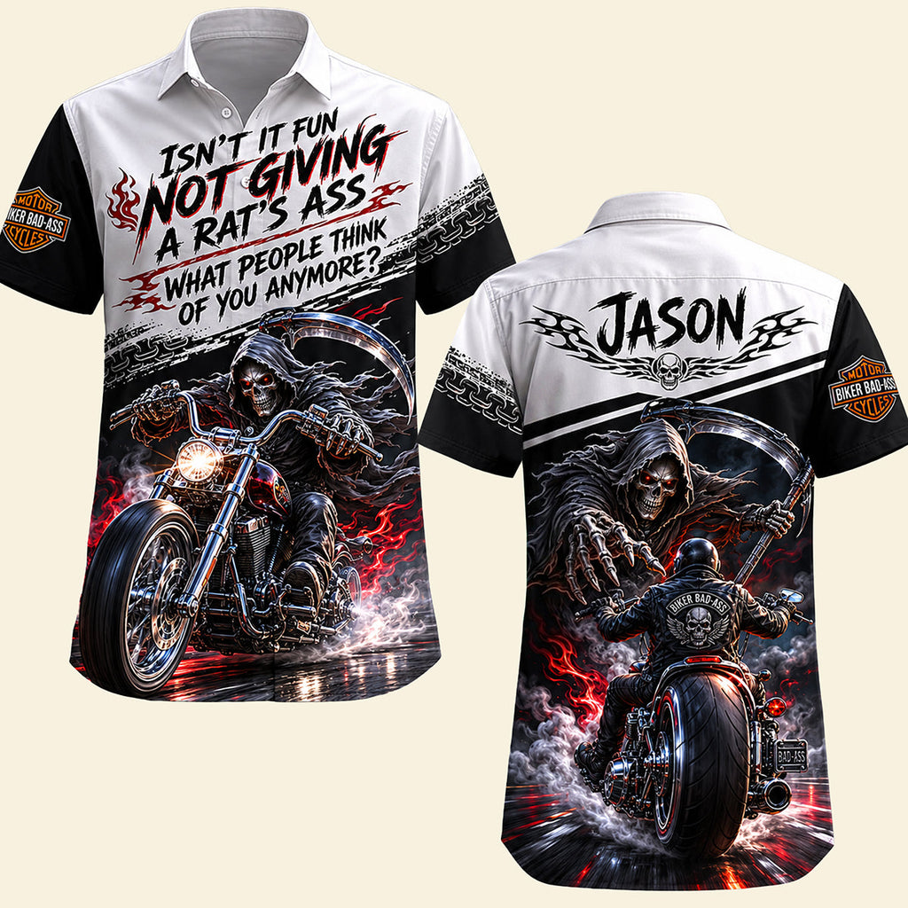 Rough Badass Motorcycle Hawaiian Shirt - Personalized Gifts For Biker 02qhta240626