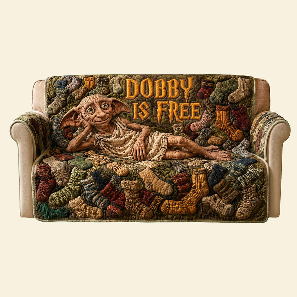 Chill Resting Elf Quilted Sofa Cover, Personalized Gifts 02qhta090726