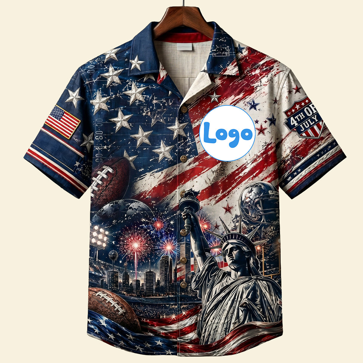 Proud American Hawaiian Shirt - Personalized Gifts For Sport Lovers 04pata090626