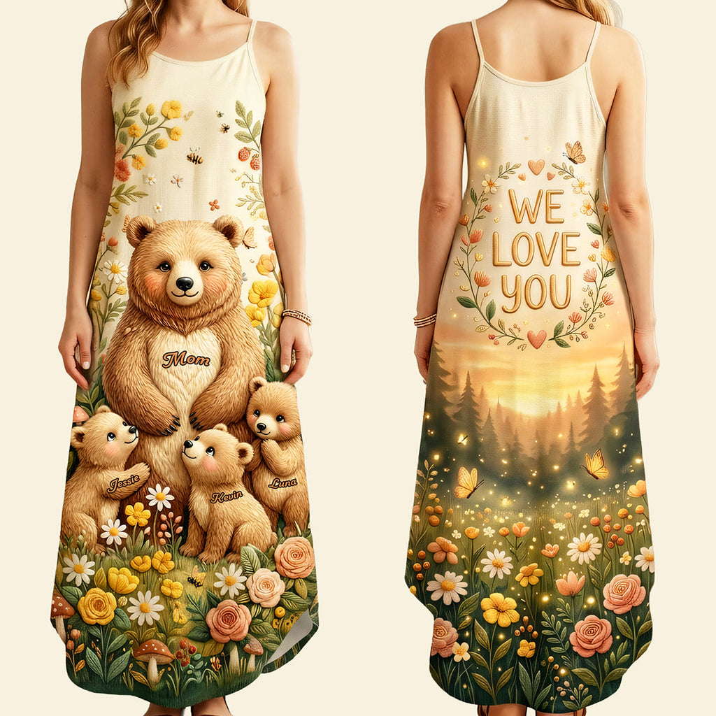 Mama Bear Maxi Dress - Personalized Gifts For Mom 04PATA270326