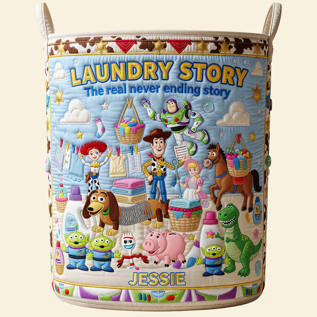 Endless Load Quilted Laundry Basket - Personalized Gifts 03qhta110726