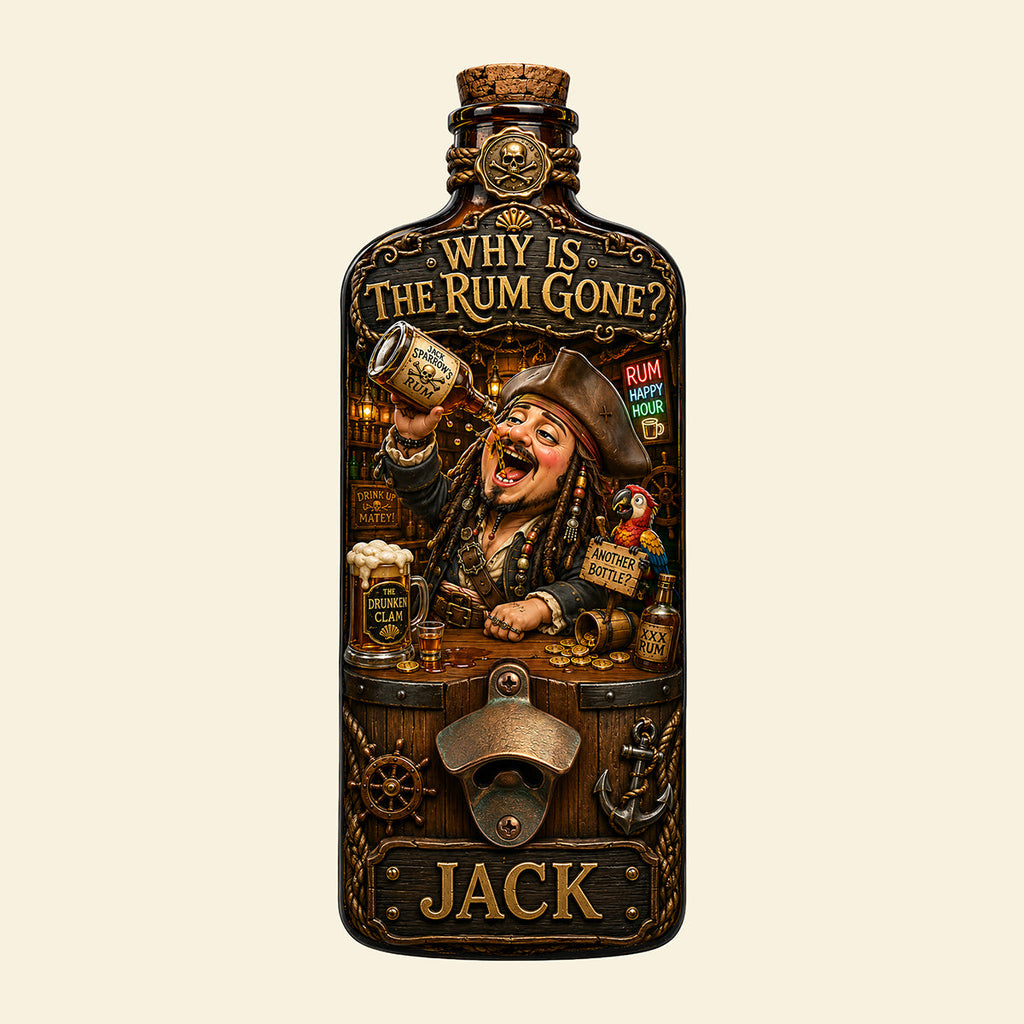 Intoxicated Man Wall Hanging Bottle Opener - Personalized Gifts 03hata140726