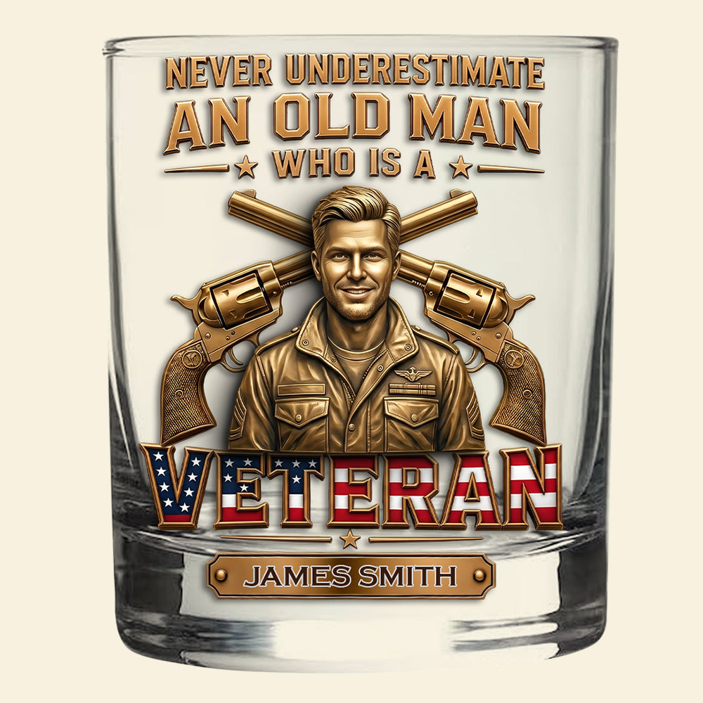 Veteran Pride Bullet Glass - Custom Photo Gifts 01TYTA150626