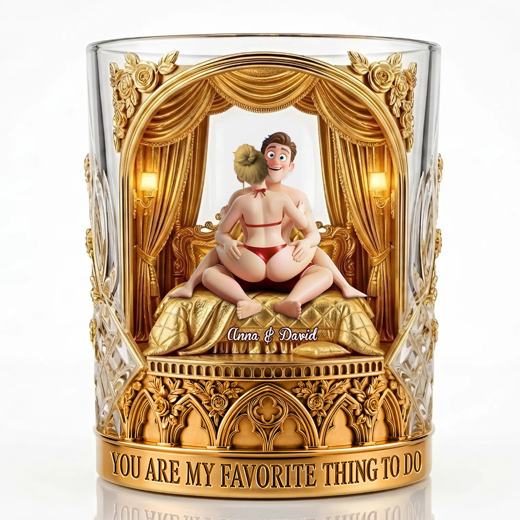 Naughty Couple Round Glass - Personalized Gifts For Couple 04ohlu080626